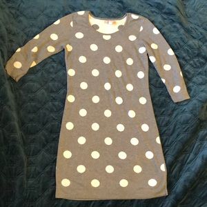 Banana Republic size small polka dot sweater dress.